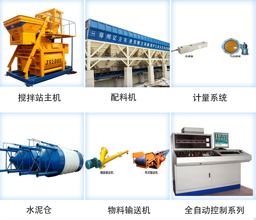 混凝土攪拌站設(shè)備配置表